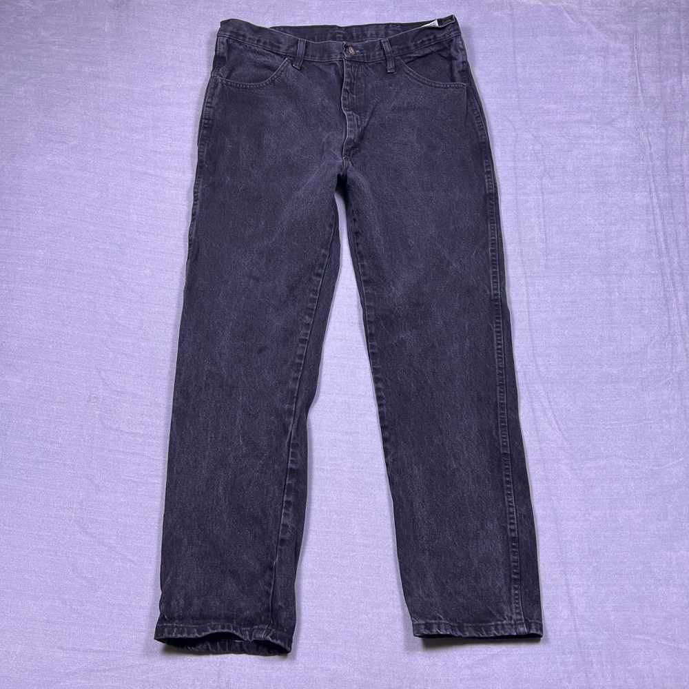 Rustler Mens Jeans Dark Wash 36x32 Straight Leg Cotton Denim Pants